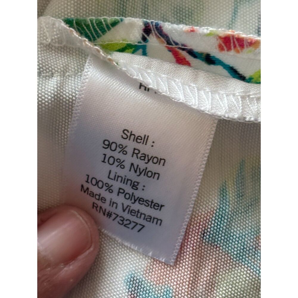 LC Lauren Conrad Ruched Sleeve Blazer Jacket Summer Novelty Print Plus Size XXL - Picture 15 of 16